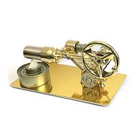 Jkjlorey Mini Hot Air Stirling Engine Motor Model Stream Power Physics Experiment Model Educational Science Toy Gift for Children