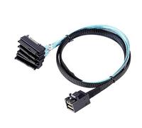 Jkjlorey Mini SAS HD 12G SFF8643 to 4 SAS 29 Pin SFF8482 Cable Connectors 2-In-1 Server Cable Connectors with 15 Pin Power Connector Controller