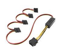 Jkjlorey Motherboard CPU 8-Pin to Hard Drive Cable 12V to Hard Drive Cable CPU 8PIN to 4 Port Cable