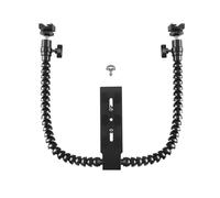 Jkjlorey New Flexible Dual Arm Hot Shoe Flash Bracket Mount Holder for Macro Shot Camera Accessories