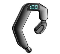 Jkjlorey New V19 Bluetooth Headset Bone Conduction Digital Display Business Sports Open Type 1 Piece