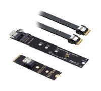 Jkjlorey NGFF M.2 NVME M-Key SSD Male to Female Extension Cable 40cm with SFF-8654 Connector Adapter for Mainboard SSD 2280/22110