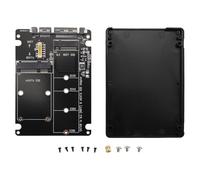 Jkjlorey NGFF to Serial Adapter MSATA to SATA3.0 Dual Purpose 2-In-1 Adapter Box Sub Internal and External Boards