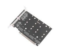 Jkjlorey NVMe M.2 NGFF SSD Adapter Split Card PCIe 4.0 5.0 X16 to 4-Port Multifunction Convenient Portable Adapter