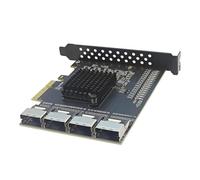 Jkjlorey PCIe Adapter 4 Ports SFF-8087 to 16-Port SATA3.0 Expansion Card SATA3.0 Controller for Win10/11/2003/Linux