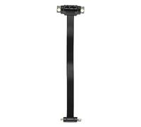 Jkjlorey PCIE X1 Riser Cable Dual 90 Degree Right Angle PCIe 3.0 X1 to X1 Extension Cable 8Gbps PCI Express 1X Riser Card 20cm