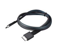 Jkjlorey PCIE4.0 MINI SAS Cable 24Gbps Oculink Data Extension Cable SFF-8611 to SFF-8611 Server Data Transfer Line (1m)
