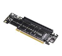 Jkjlorey PCIE4.0 X16 to X8+X4+X4 Split Card PCIE4.0 2 NVME Input Port Expansion Riser Card PCIE4.0 Split Expansion Adapter
