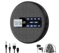 Jkjlorey Portable Cd Player with Bluetooth Portable Cd Players for Home Ith Dual Speakers and Anti Skip,CD,Dual Bluetooth,FM Transmission,USB,AUX
