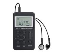 Jkjlorey Portable Radio Digital Portable Mini Radio Receiver with LCD Display Rechargeable Battery