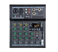 Jkjlorey Professional Digital DJ Mixer Console 4 Channel Audio Mixer with USB Port Supports Bluetooth Connection Playback Black Easy to Use