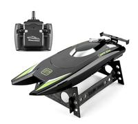 Jkjlorey RC Racing Boat for Adults - 2.4 GHz RC Boat High Speed Electronic Remote Control Boat for Kids Easy to Use Black