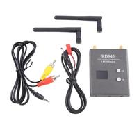 Jkjlorey RD945 5.8G 48-Channel Dual Module Receiving Switch Image Transmission Receiver Long Distance Model Airplane Accessories Black Plastic+Metal