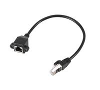 Jkjlorey RJ45 Female to Male Adapter Network Extension Cable Panel Mount 27cm