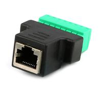 Jkjlorey RJ45 Screw Terminal Adaptor Connector 8 Pin Connector Ethernet Cable Extender Adapter for Ethernet Extender CCTV Digital DVR Network Adapter RJ45 8p8c Female Jack to 8 Pin Screw Terminal Con