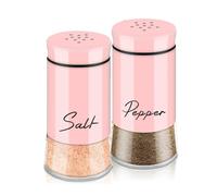 Jkjlorey Salt and Pepper Shakers Set with Stainless Steel Lid for Kitchen Gadgets Cooking Spice Dispenser Easy to Use -A