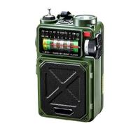 Jkjlorey Solar Hand Crank Radio Outdoor Solar Emergency Hand Crank Radio Portable Vintage AM/FM/SW Full Band Bluetooth Speaker with Flashlight SOS