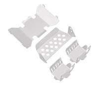 Jkjlorey Stainless Steel Front Bumper Lower + Axle + Mount Protection Skid Plate Set for 1/10 RC Crawler AXIAL SCX10 II 90046 90047 90060
