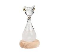 Jkjlorey Storm Weather Predictor Anderson Cat Barometer Forecaster Weather Station Cloud Storm Crystal Weather Forecast Bottle A