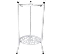 Jkjlorey Two-Layer Elegant Metal Plant Stand Shelf Potted Plant Holder Modern Tall Plant Pot Stands for Indoor Outdoor Decor A