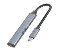 Jkjlorey Type C Docking Station Type C Hub, with USB2.0,PD 87W,Audio 3.5mm Multi-Port Adapter for Laptops,Phones
