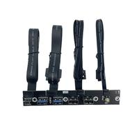 Jkjlorey USB 3.0 Front Panel IO Panel 2-Port USB3.0+2-Port USB2.0+1-Port TYPE-C 20G+LED Switch for Desktop Computer Chassis Black