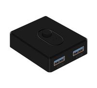 Jkjlorey USB 3.0 KVM Switch 1X2/2X1 Switch Switcher for Laptop Computer Printer Keyboard Mouse Black, D
