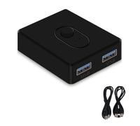 Jkjlorey USB 3.0 KVM Switch USB Splitter Shared Controller for Laptop Computer Printer Keyboard Mouse ABS, A