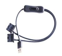 Jkjlorey USB 5V to Dual 4PIN Molex Fan Adapter Cable with Switch Y Splitter for Computer Chassis Desktop PC Case Cooling