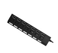 Jkjlorey USB Hub 2.0 USB Splitter Multi Hub Adapter USB Several Ports Power Adapter with Switch Accessories for PC Laptop,Black