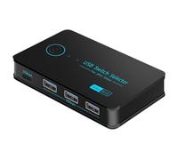 Jkjlorey USB Switcher 2 Computers Kvm Switch USB 3.0 Switch Selector 4 Ports(3USB3.0+1 USB-C) Hub Share Devices Printer Scanner