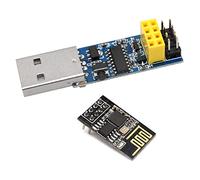 Jkjlorey USB to ESP8266 Breakout CH340C ESP-01 ESP-01S Prog WiFi Programmer Downloader Adapter with Reset Auto Download Circuit