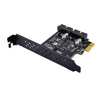 Jkjlorey USB3.2 Pci-E Expansion Card Adapter 2-Port 19Pin Adapter Card Renesas D720201 5Gbps USB3 To Pci Express Adapter Card