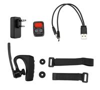 Jkjlorey Walkie Talkie Bluetooth Earphone with K Plug Adapter Wireless PTT Remote Control for Restaurant Hotel