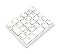 Jkjlorey Wireless Numeric Keyboard 2.4GHz Wireless Rechargeable Numeric Keyboard for Laptops White