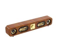 Jkjlorey Wooden Bluetooth Speakers Portable Sound Bar HiFi Stereo Card Home Computer Desktop Wireless Sound FM Radio Subwoofer