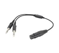 Jkjlorey XLR to GA Dual Plug 5 Pin Aviation Headset Connector Male to Female Aviation Earphone Wire for Aviation Communication