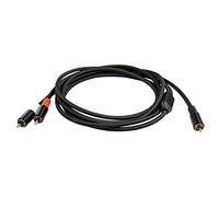 Jkjlorey Y Adapter Cable Subwoofer Y Cable 1X to 2X RAC Audio Cable 1 to 2 Power Amplifier Audio Cable,2 Meter