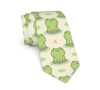 JKJOJIA Cute Cool Ties For Men Novelty Neckties Classic Fashion Men's Tie For Wedding Party Business Casual Gifts, Cute Frog Animal, One Size