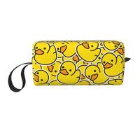 JKJOJIA Dino Cartoon Dinosaur Makeup Bag Organizer Small Cosmetic Bags Portable Travel Toiletry Bag With Handle Simple Accessories Storage Zipper Pouch For Women Girl, Duck Cartoon Cute, One Size