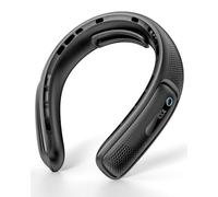 Jkjoy Portable Neck Fan, 4 Turbo Bladeless Neck Fan, 4000 mAh Battery Operated USB Rechargeable Personal Fan, 360° Cooling Hands Free Fan, 3 Speeds, LED Display, Wearable Fan for Office Home Gifts