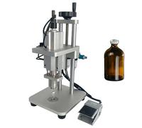 JKJZSALJ 13-22Mm Pneumatic Capping Machine, Bottle Cap Sealer With Foot Switch/Air Control Valve/Pressure Gauge, Adjustable Height 120Mm And 10-20 Pieces/Min Speed, No Leakage, For Ora,22mm