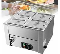 JKJZSALJ 18L Electric Food Warmer, Portable Buffet Server And Warming Tray With 3/4/5/6 Detachable Lids, Steam Table Food Warmer For Commercial And Home Use,5Lids