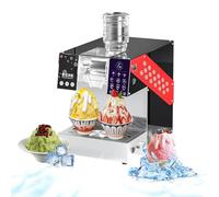 JKJZSALJ 280Kg /Day Snowflake Ice Machine, Shaved Ice Machine With 16Cm Roller And Rotating Receiving Basin, Adjustable 0-100 Speeds And 3S Quick Output, Continuous Ice Production, Sof