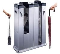 JKJZSALJ Automatic Wet Umbrella Wrapper, Entryway Holder With Packing Machine, Includes Stainless Steel Racks And Bags For Convenient Use,Silver