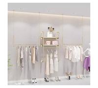 JKJZSALJ Clothes Rail Garment Rack Height Adjustable Ceiling Clothing Rack, Stainless Steel Clothes Hanging Organizer Space-Saving Clothes Hanging Rod Clothing Store Display Rack Adjus,Gold,80cm/3PCS