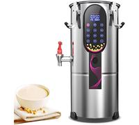 JKJZSALJ Commercial Soy Milk Maker Machine, Automatic Nut Milk Maker For Almond/Oat/Coconut/Soy Milk, Auto Grinding & Cleaning, 24H Keep Warm, Stainless Steel Design,11L