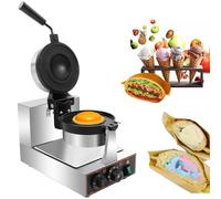 JKJZSALJ Electric Ice Cream Burger Maker, Waffle Maker, Sandwich Machine With Adjustable Temperature For Home Kitchens And Bakeries,SingleHead