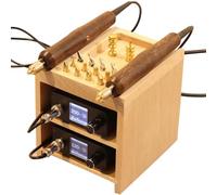 JKJZSALJ Electric Leather Edge Creaser, Heating Press Tool For Sealing, Stamping, Folding, Creasing, Scoring, And Grooving Leather Bags And Belts,Double