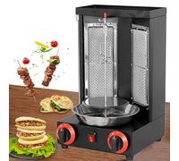 JKJZSALJ Electric Shawarma Rotisserie Grill Machine With Adjustable Temperature & Oil Pan, Ideal For Home & Commercial Kitchens,Black